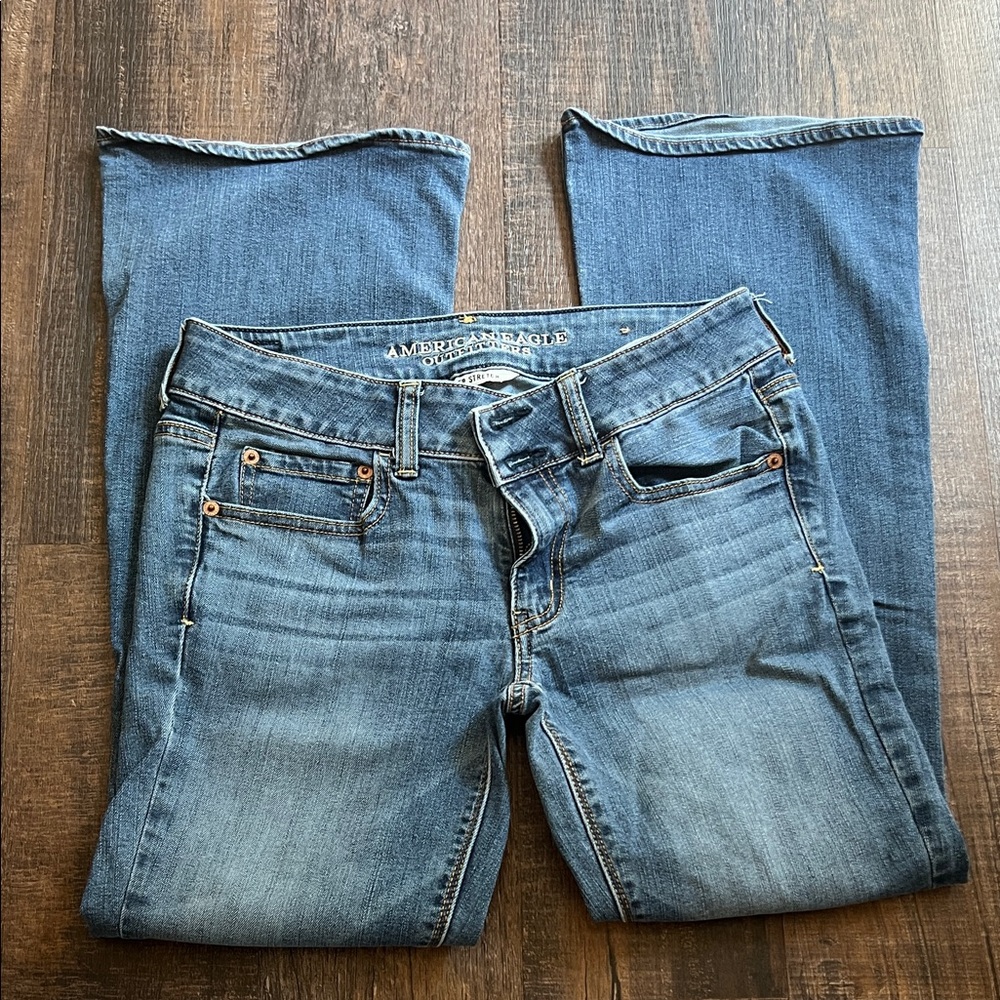 American Eagle Outfitters Women's Boot Cut Jeans - Light Blue